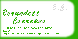 bernadett cserepes business card